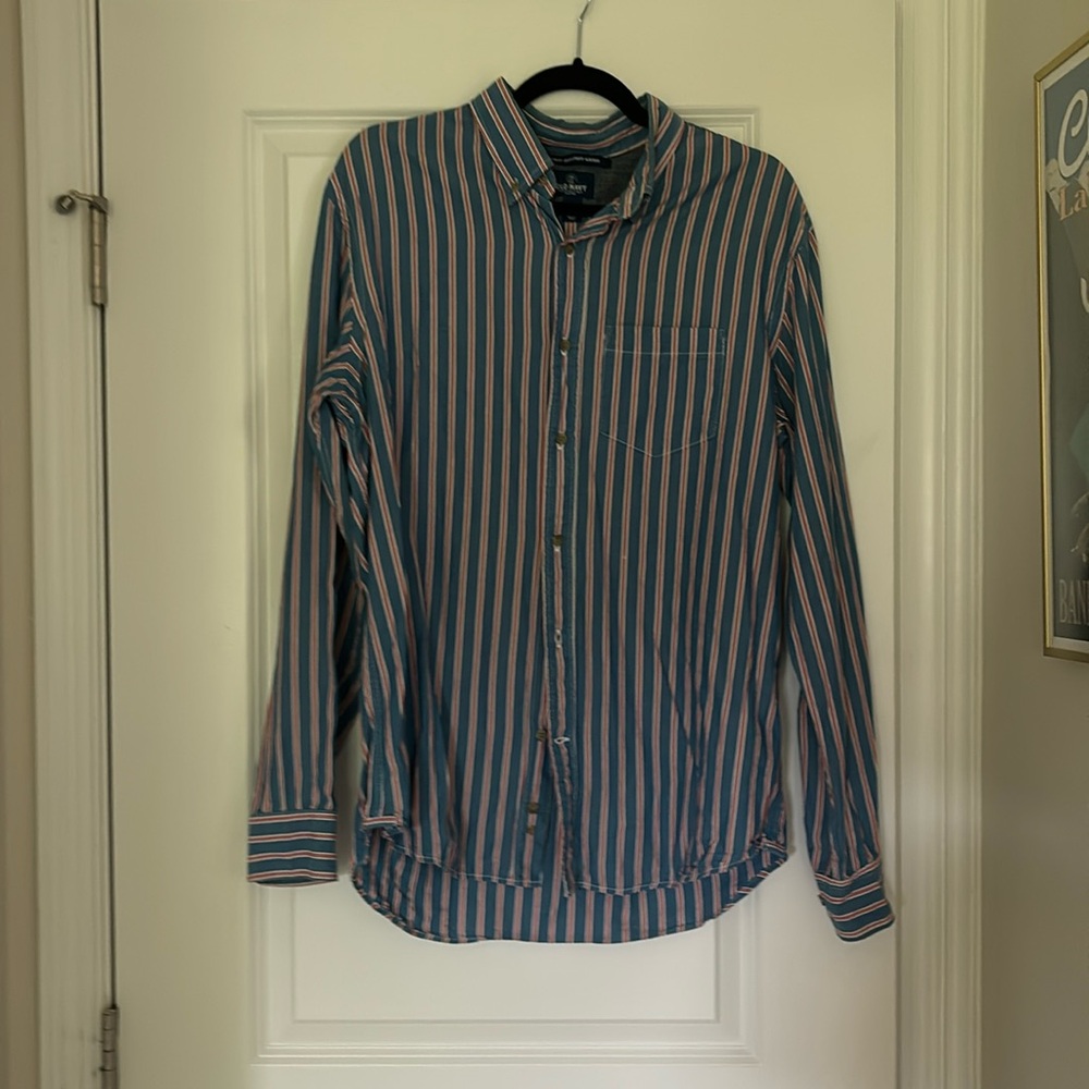 Old Navy Stripes Skim Fit Button down |Size L|